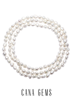 CANA GEMS 巴洛克珍珠毛衣链  轻奢复古多种戴法珍珠项链 PD0252