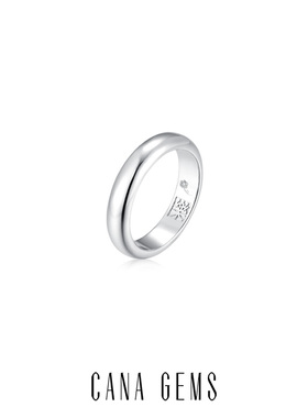 CANA GEMS【小乐联名】PD0645 光面泥鳅背戒指 S925银百搭戒指