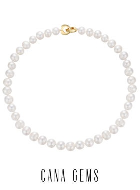 CANA GEMS PD0409 心心相印珍珠项链9-10mm天然淡水珍珠百搭配饰