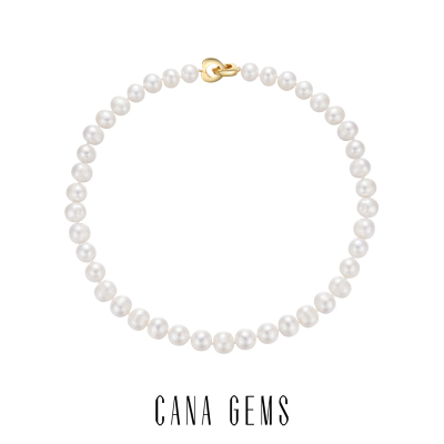 CANA GEMS PD0409 心心相印珍珠项链9-10mm天然淡水珍珠百搭配饰