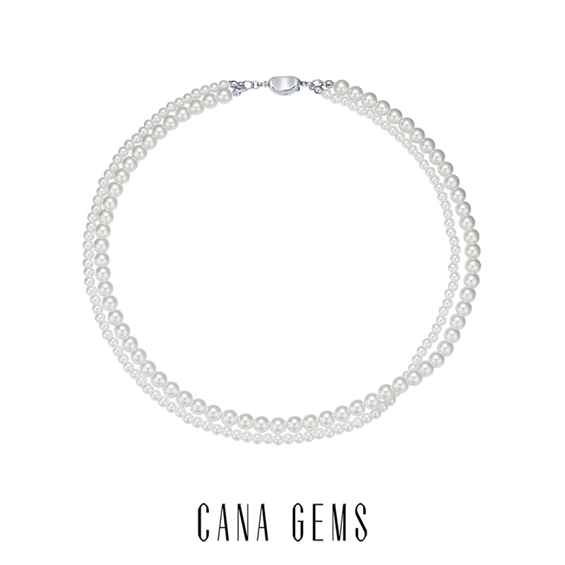 白色贝珠CANAGEMS毛衣链
