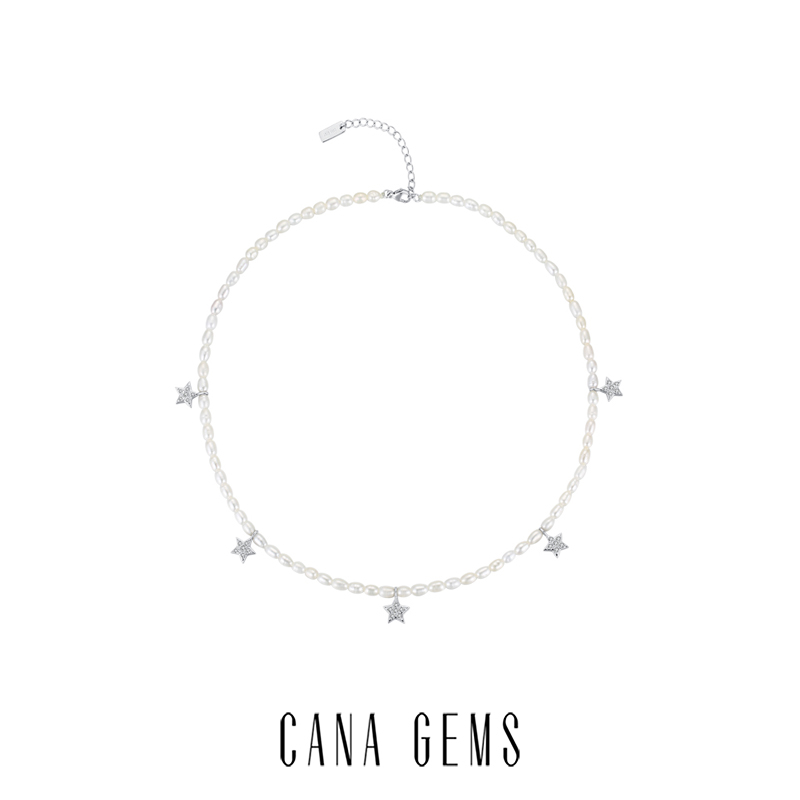 CANAGEMS铜镀真白金淡水珍珠