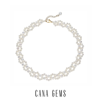 淡水珍珠编织宫廷复古项链