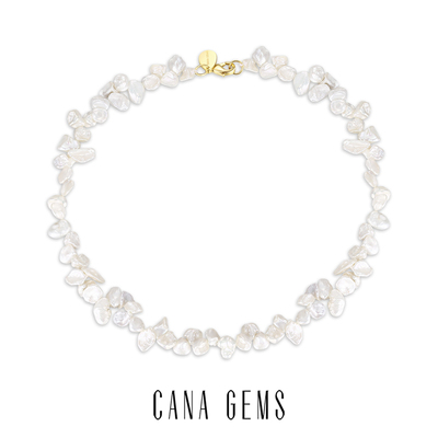 CANA GEMS 花瓣巴洛克珍珠项链 轻奢不规则珍珠高级感配饰 PD0423