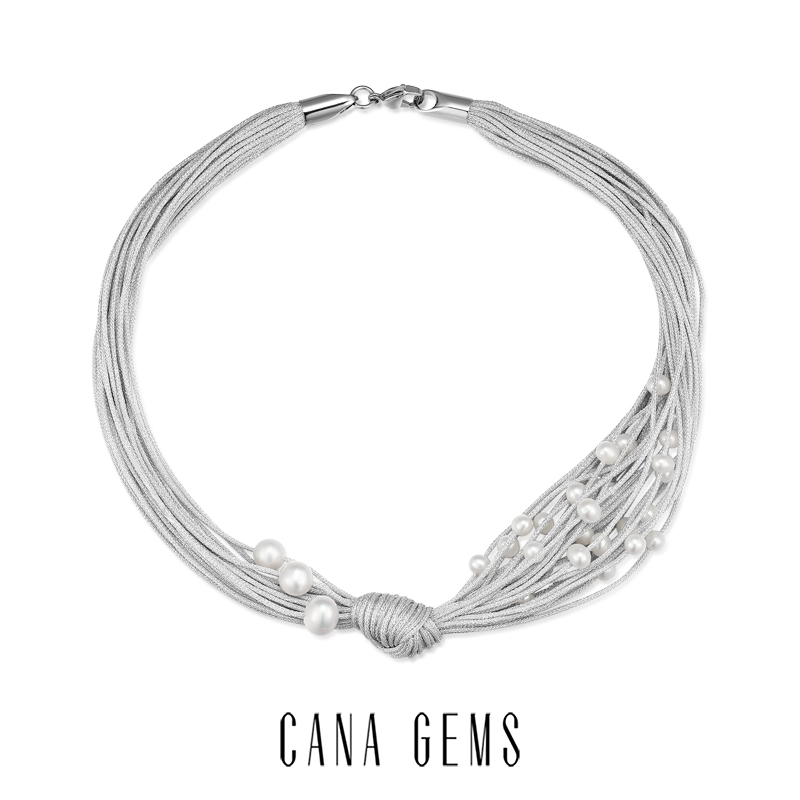 CANA GEMS PD0549 绽放·进口丝线珍珠项链气质百搭精致时尚吊坠