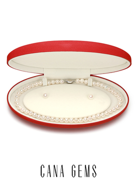 CANA GEMSPD0568 经典银扣珍珠项链+小馒头珍珠耳钉套装 AE02246