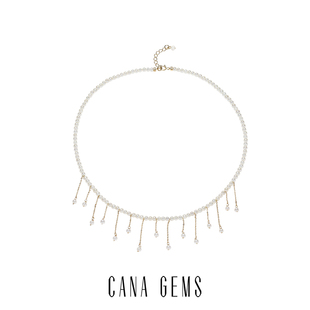 baby珍珠品质佳 PD0241 4mm 仙气满满高级感 雨落珍珠流苏项链