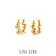 时尚 金色麻花珍珠耳钉 百搭通勤耳饰 GEMSPD0678 CANA