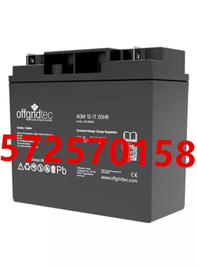 Offgridtec蓄电池AGM12-17电梯消防医疗设备UPS电源用12V17AH电池