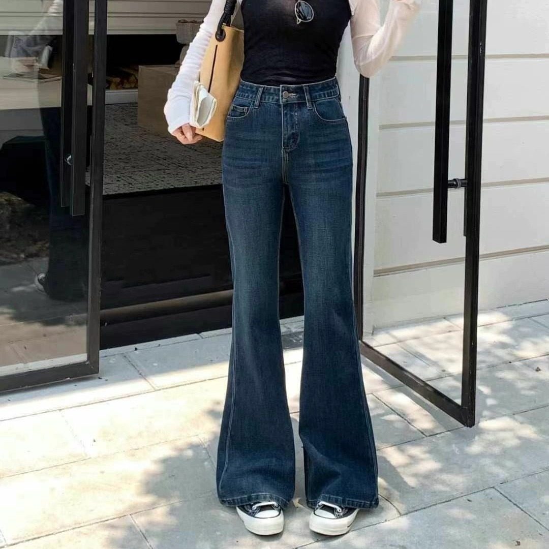 香港花牌basha春秋芭莎欧货复古弹力绣花紧身微喇叭显瘦牛仔裤 女,女装/女士精品,牛仔裤,淘宝优惠券,粉丝福利购,淘宝优惠卷