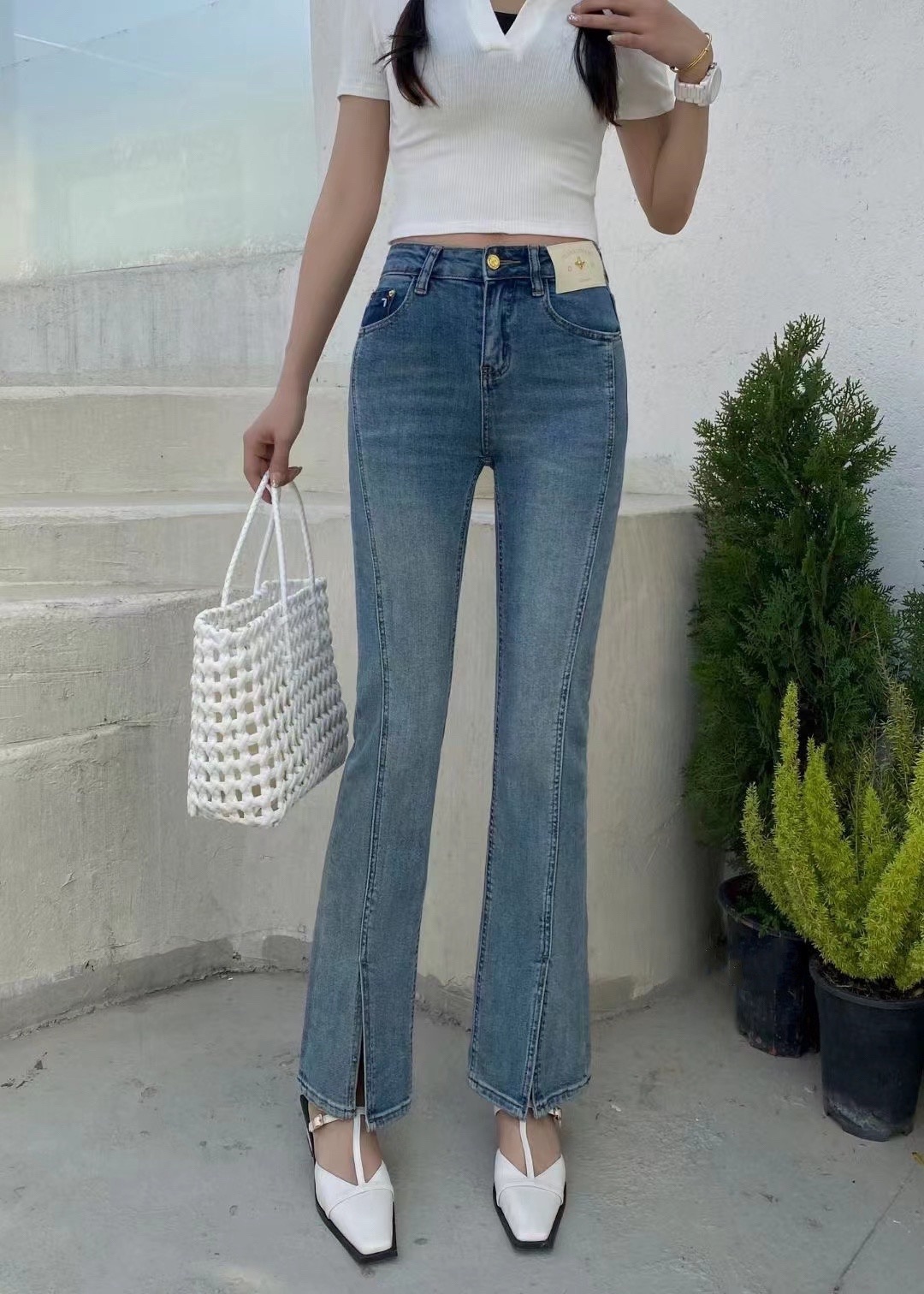 2025春夏牛仔裤复古显高质感时尚