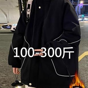 冬装 加肥加大码 外套肥 加绒加厚胖子羽绒服男潮牌宽松保暖爆款 冬季