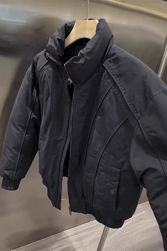 cleanfit美式复古立领棉服男冬季高级感痞帅短款棉衣加厚加棉外套