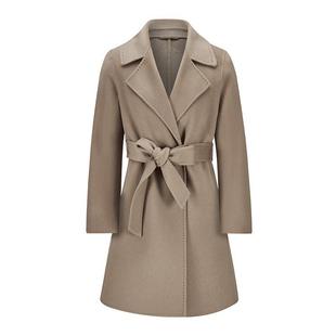 显瘦双面羊毛大衣女小个子外套大翻领 修身 2023年新款 秋冬中长款