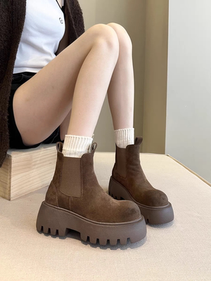 11535特价清版烟管靴欧货切尔西靴女复古短靴气质时尚瘦瘦靴子