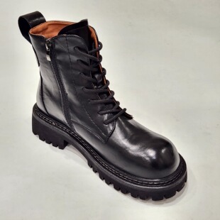 33-39特价清版圆头方根跟时装靴女靴子短靴马丁靴工装靴机车靴