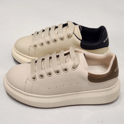 17028内里加绒真皮小白鞋特价清版圆头厚底休闲鞋