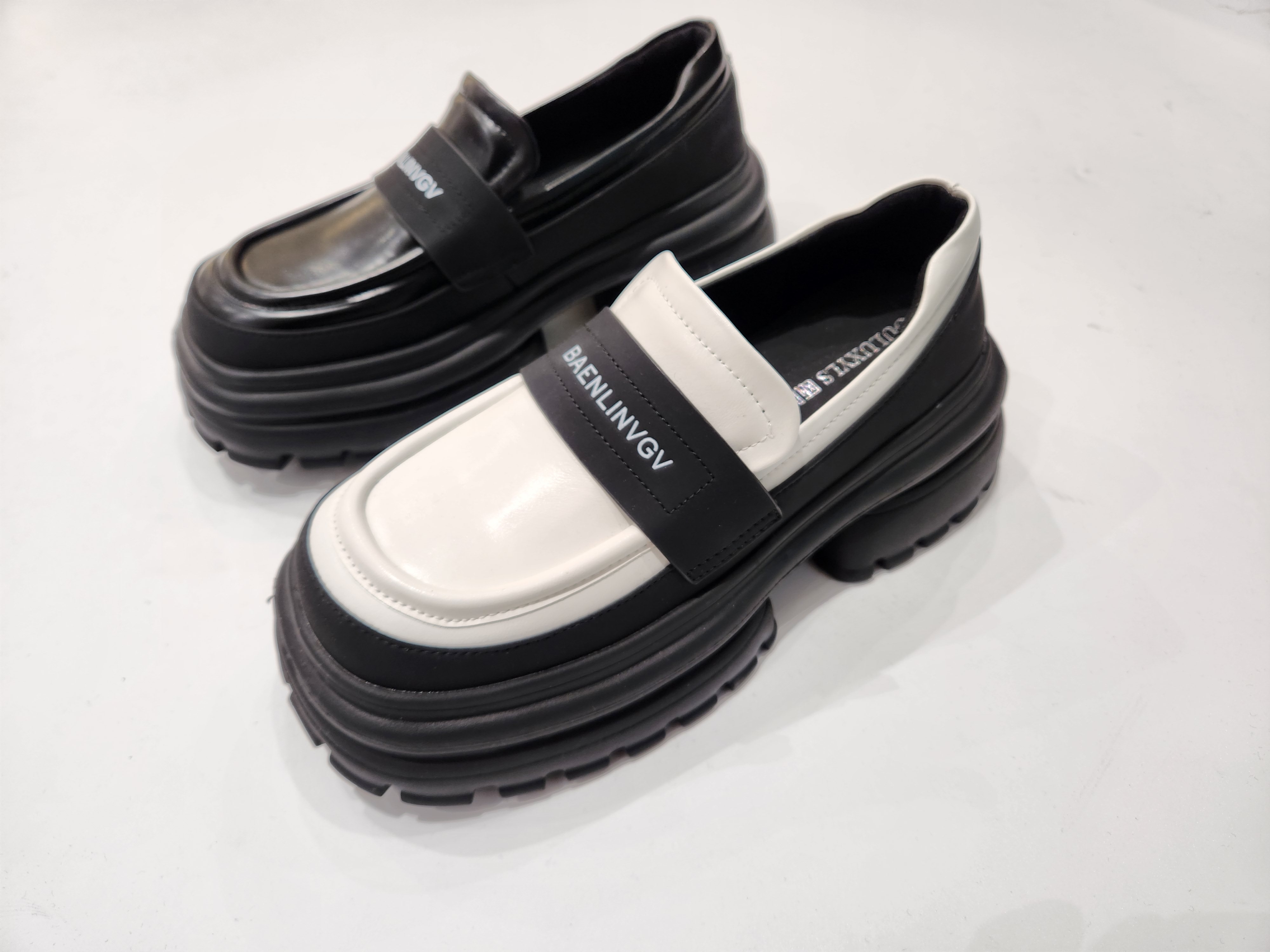 69182892黑白黑色舒适乐福鞋断码码全清版特价清仓福利