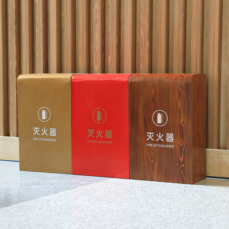 不锈钢加厚灭火器箱子2只装4公斤5kg专业箱灭火器装饰遮挡放置架