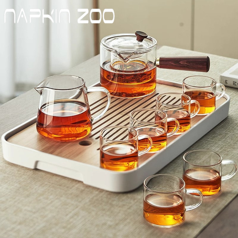 Napkin Zoo玻璃功夫茶具套装茶壶家用会客茶杯茶台办公室泡茶整套