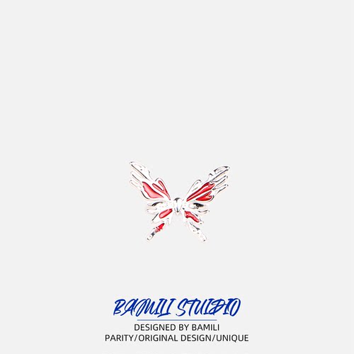 BAMILI轻奢钛钢学生党蝴蝶开口戒