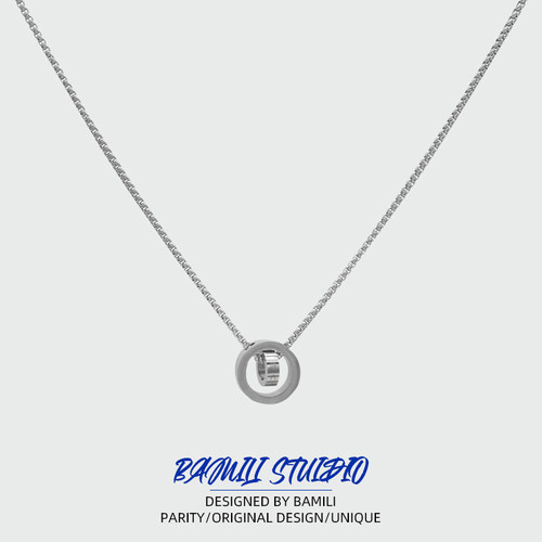 双环爱心项链双环爱心