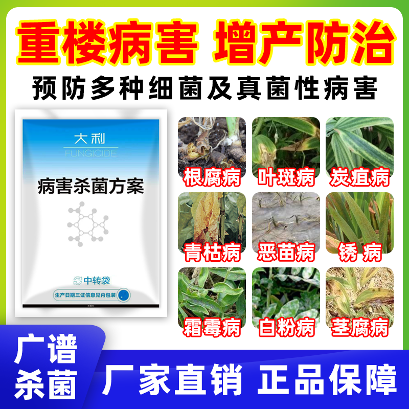 重楼专用中药材杀菌剂病毒病茎腐病灰霉病根腐烂叶斑病治疗炭疽