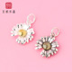 S925纯银权志龙同款 无戒 小雏菊吊坠复古做旧韩国HEY雏菊手链