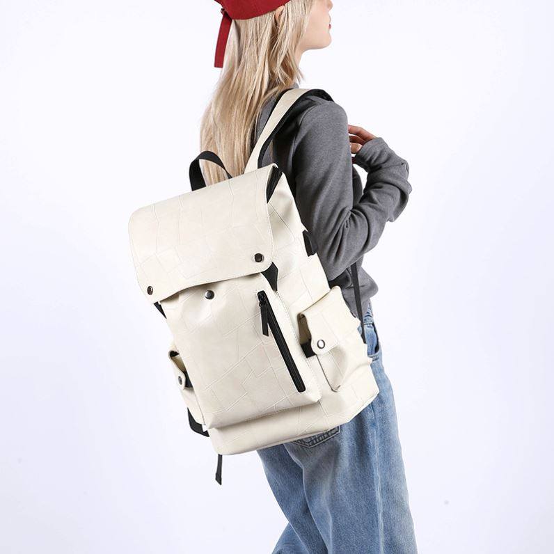 电脑背包男双肩包时尚潮流通勤高级感大学生书包男士包包男款小众