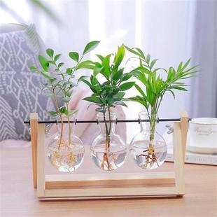 家居客廳透明容家玻璃花瓶裝 飾花葛桌面水培廠黃金插花簡約植物器