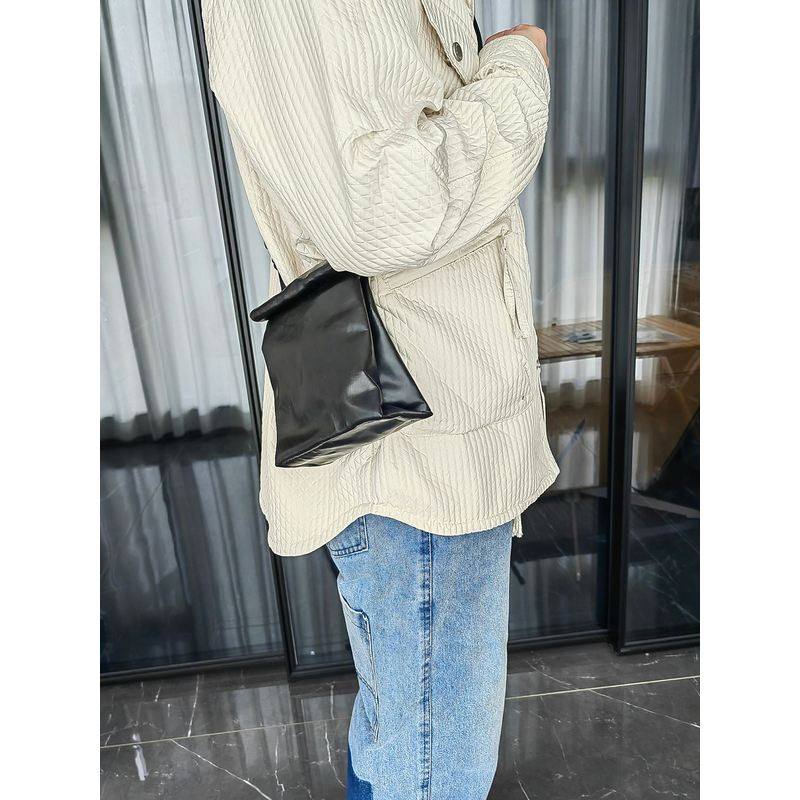 小众款褶皱包男牛皮纸斜挎包折叠口ins中性风手机包出街单肩小包,箱包皮具/热销女包/男包,男士包袋,淘宝优惠券,粉丝福利购,淘宝优惠卷