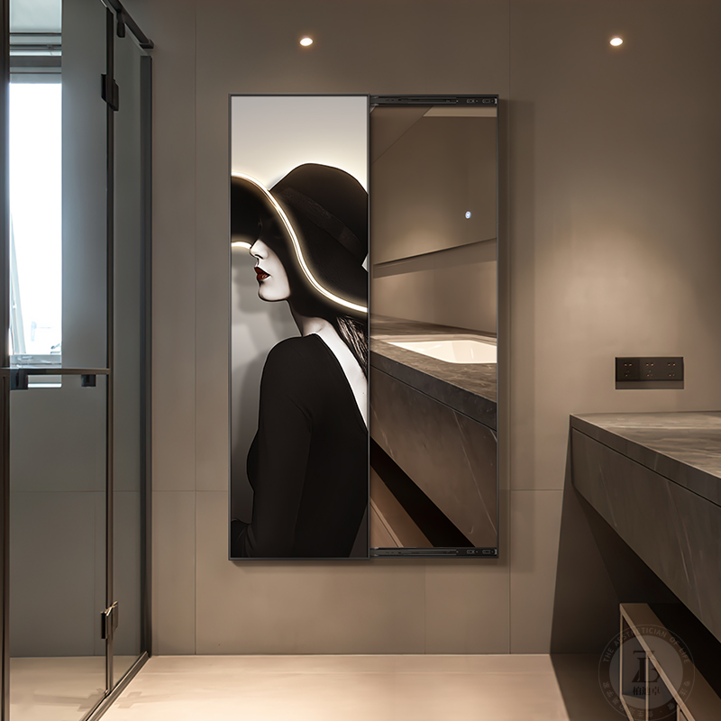 隐形全身穿衣镜玄关装饰画