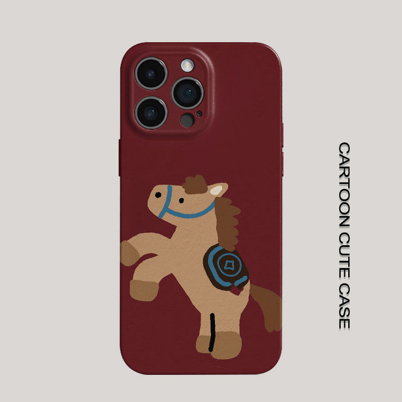 DZ木年沛适用苹果17promax马年手机壳新年款iPhone16卡通可爱红色小马15Pro防摔14创意菲林13高级感12小众11,3C数码配件,手机保护套/壳,淘宝优惠券,粉丝福利购,淘宝优惠卷