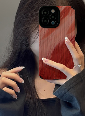 DZ木年沛适用荣耀500手机壳新款400pro皮质200全包100pro高级60/50pro红色涂鸦羽毛play6t小众magic7软壳女款