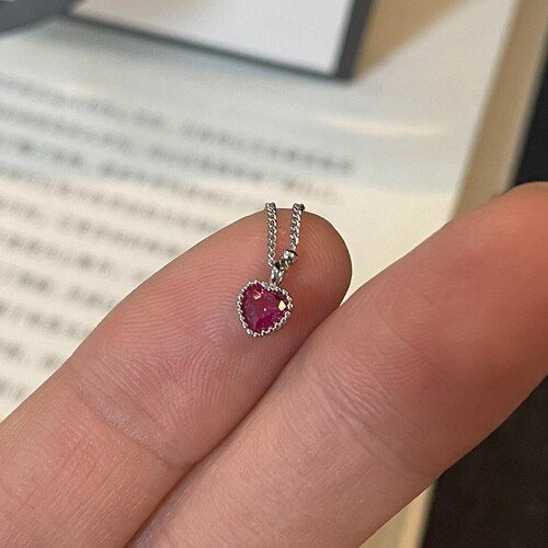 S925纯银mini爱心吊坠项链女小众