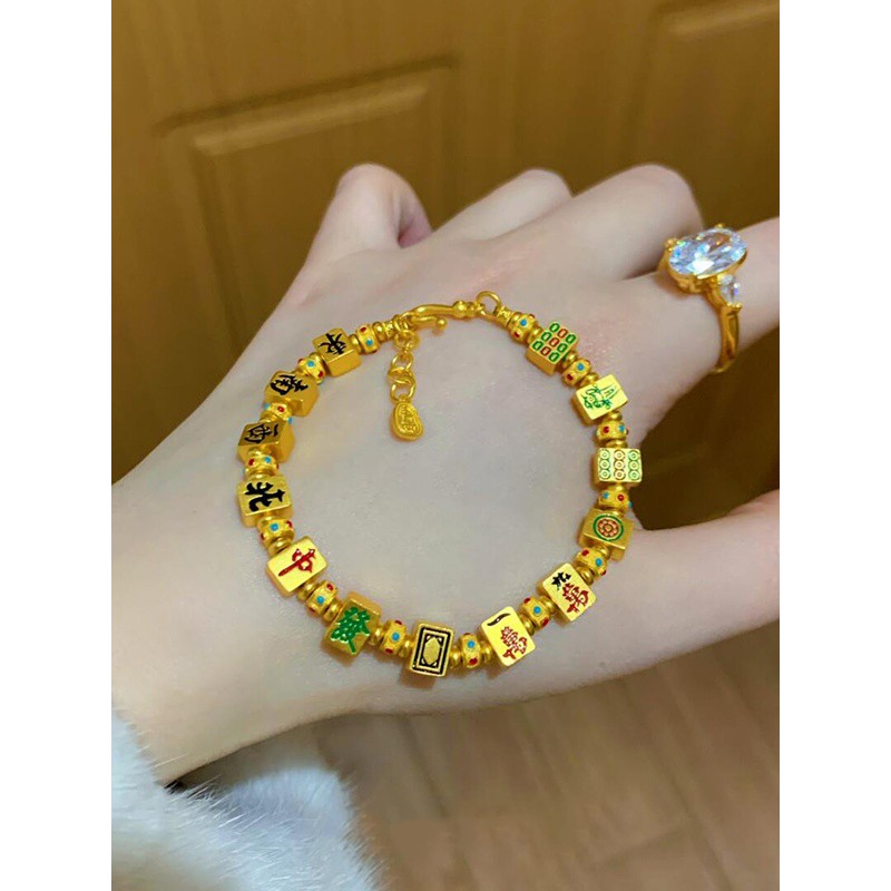 新中式自摸十三幺麻将手链女款小众个性设计独特手串高级感精致秋