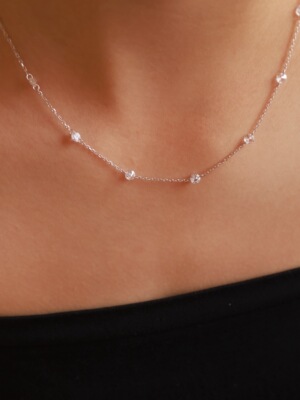 shining jewelry 素链项链女小众设计感百搭轻奢锁骨链s925银