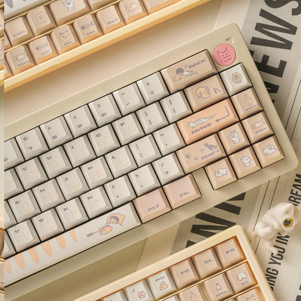 苍海月哈基米机械键盘键帽87/108键适用rog魔导士ev63迈从ace68