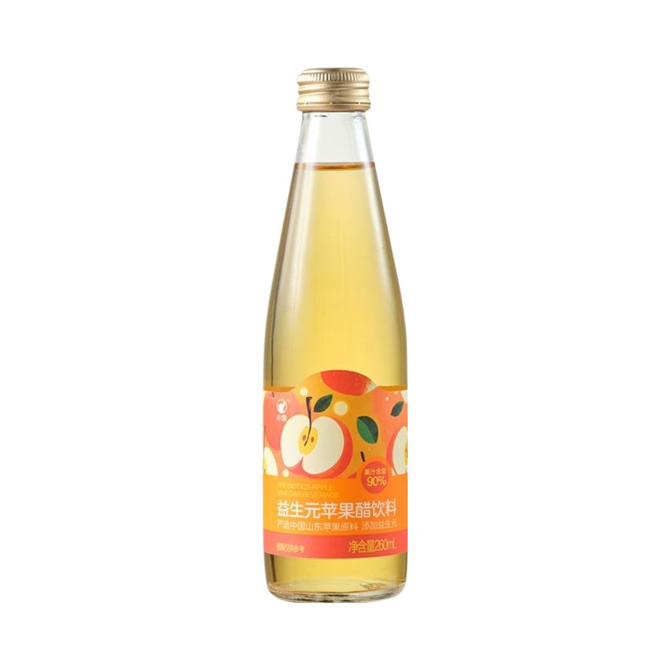 新品小象益生元苹果醋饮料260ml含果汁量90%饮品饮料