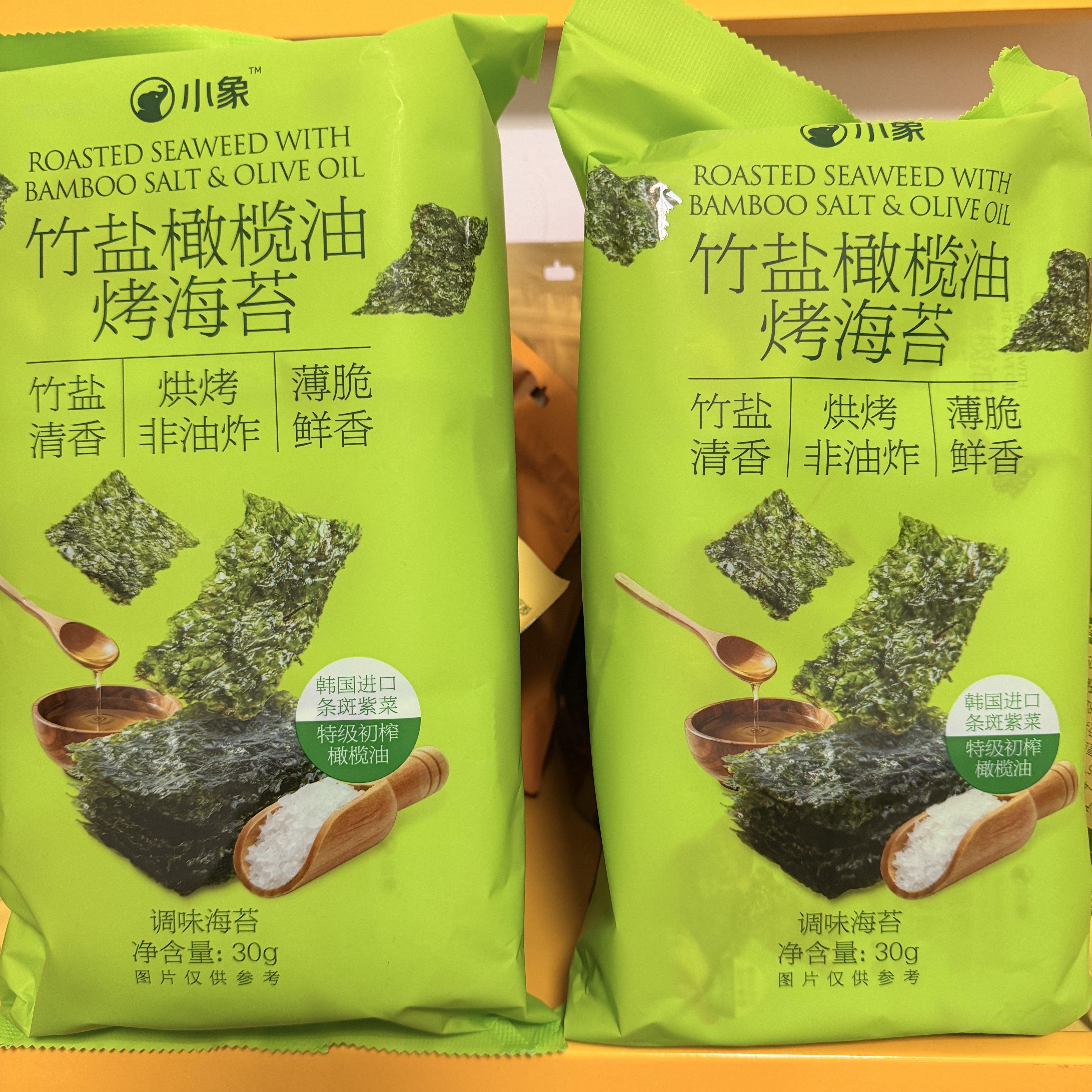 小象竹盐橄榄油烤海苔30g（内含6袋）