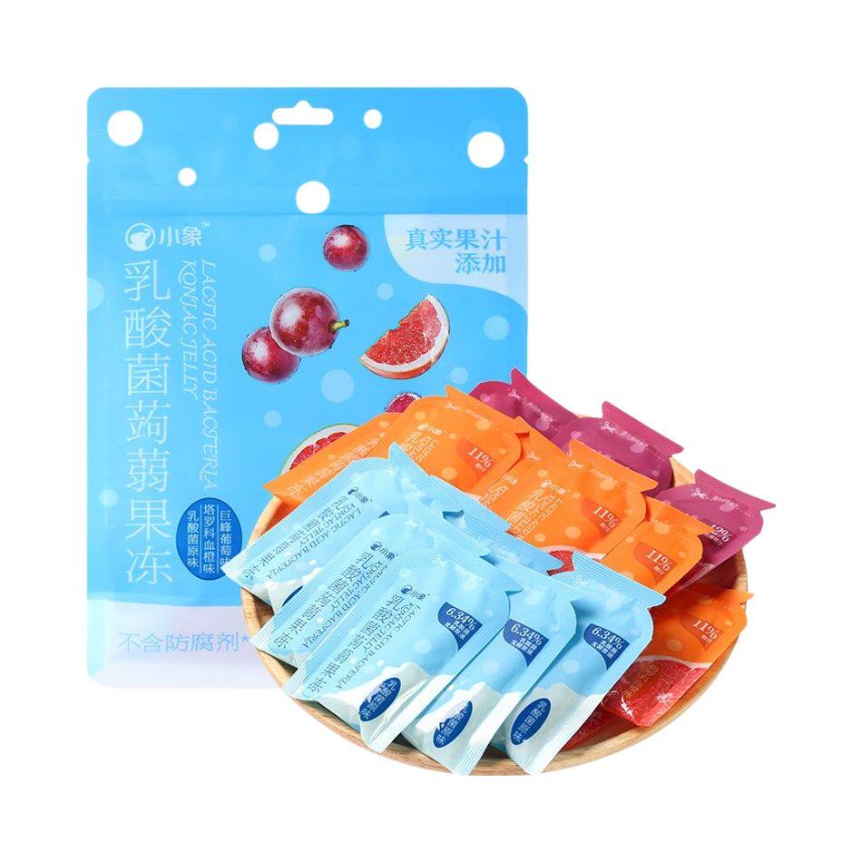 小象乳酸菌水果味蒟蒻果冻500g休闲零食多种益生菌果冻