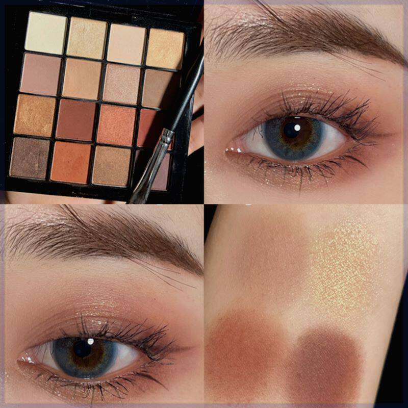 现货美国NYX16色眼影盘03号Warm Neutrals秋冬哑光日常大地色