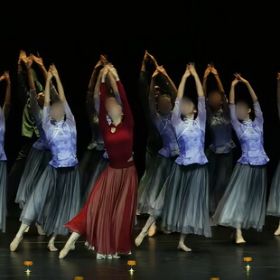 女子群舞现当代舞《汀江祭》同款大摆裙舞蹈演出表演服专业定制