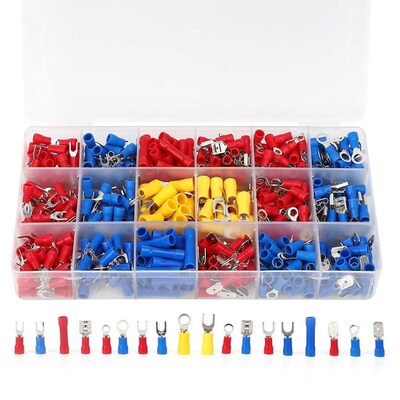 520PCs Cold Pressed Terminal Insulated Quick#8209;Connectin