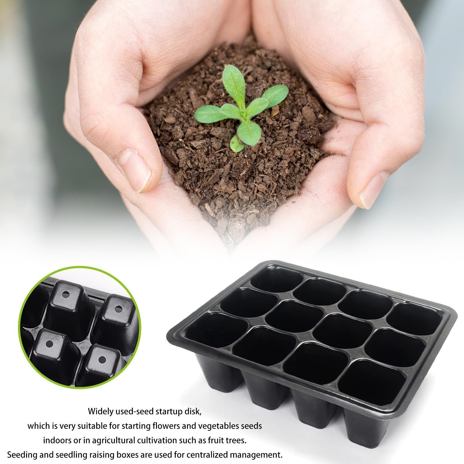5/10 pack seed starting trays, reusable greenhouse supplies