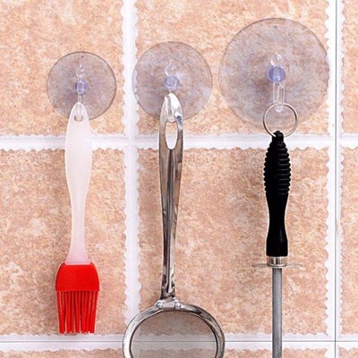 1 PCS Clear Suction Cup Hooks Strong Wall Sucker Vacuum Trac