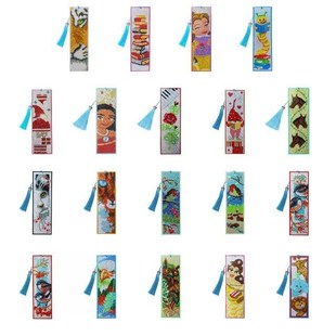 5D DIY Diamond Painting Bookmark PU Leather Tassel Special S
