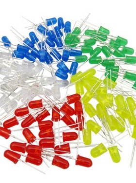 5000pcs/lot 5 Colors F5 5MM Round Yellow White Red Green Blu