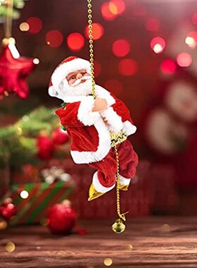 Happy New Christmas Decorations Santa Claus Automatic Climbi
