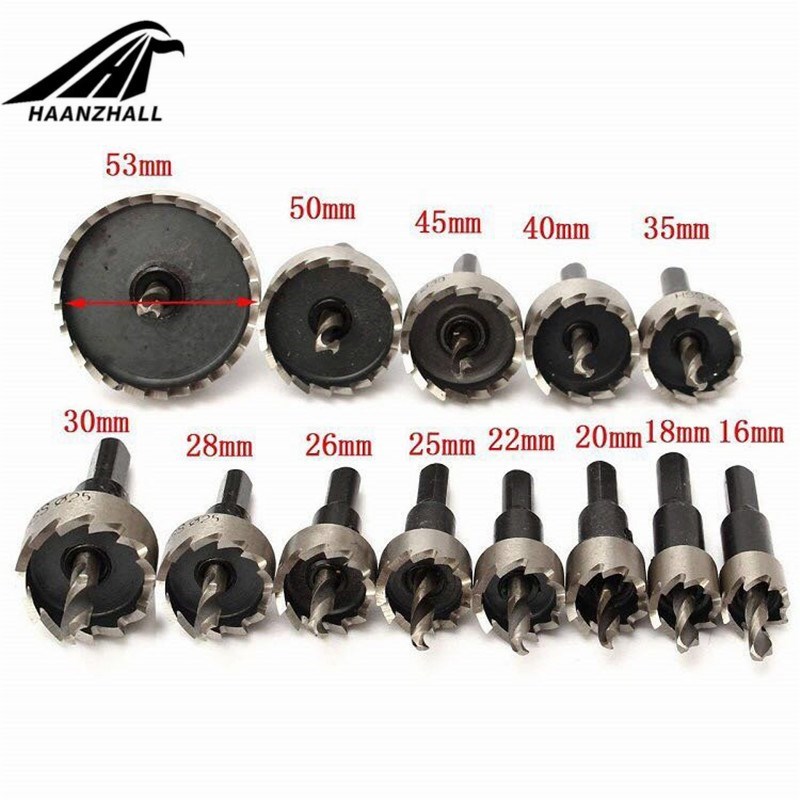 12pcs! 15-50mm HSS Drill Bit Set Holesaw Hole Saw Cutter Dri